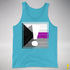Demisexual Pride Flag Exclamation Point Premium Tank Top - Aqua Triblend